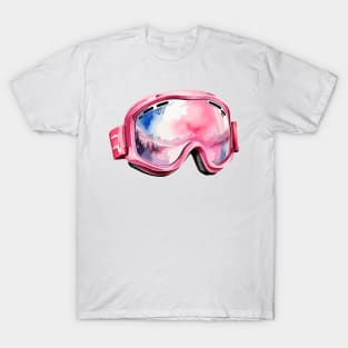 Pink Skiing Goggles T-Shirt